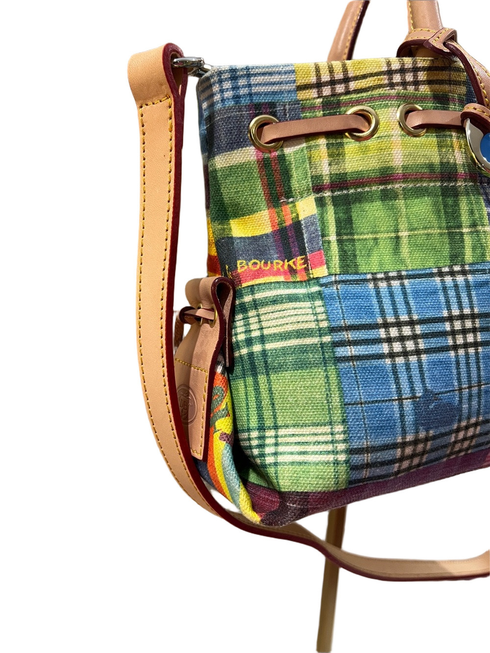 Dooney & Bourke Picnic Plaid Madras Tote in Patchwork - Picture 5 of 13